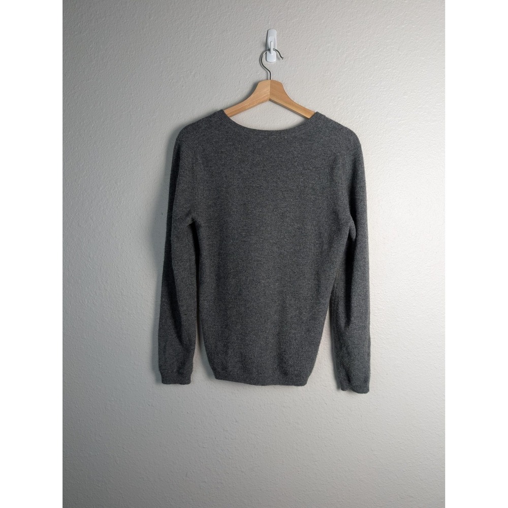 GOBI Pullover Sweater Womens M Gray V-Neck 100% Cashmere Mongolian Knit - Picture 6 of 8